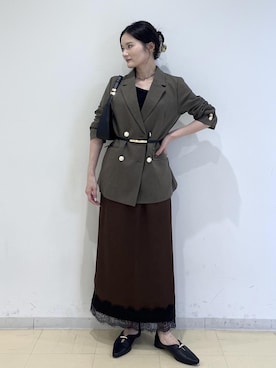 「VIS（ビス）のアイテム（ジャケット/アウター）」を使った、ik18さん（レディース・158cm）の秋コーディネート