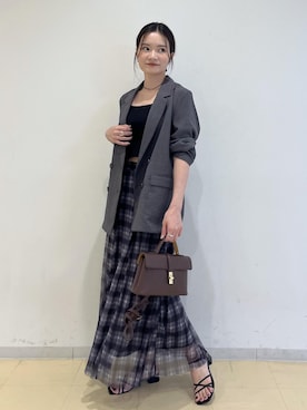 「アイテム（ジャケット/アウター）」を使った、ik18さん（レディース・158cm）の夏コーディネート