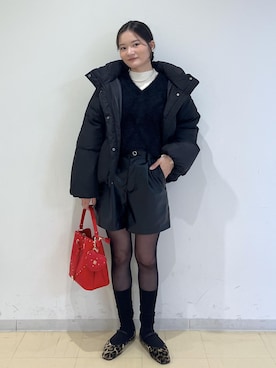 「アイテム（キーホルダー）」を使った、ik18さん（レディース・158cm）の冬コーディネート