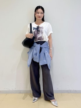 「アイテム（バングル/リストバンド）」を使った、ik18さん（レディース・158cm・30代）の夏コーディネート