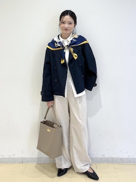 「VIS（ビス）のアイテム（ジャケット/アウター）」を使った、ik18さん（レディース・158cm）の春コーディネート