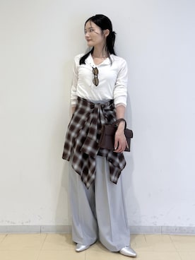 「VIS（ビス）のアイテム（パンツ）」を使った、ik18さん（レディース・158cm）の夏コーディネート