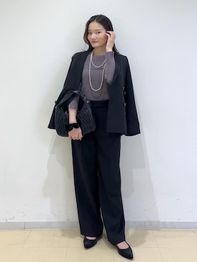 「アイテム（スラックス）」を使った、ik18さん（レディース・158cm・30代）の秋コーディネート