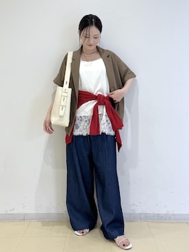 「VIS（ビス）のアイテム（アクセサリー）」を使った、ik18さん（レディース・158cm）の夏コーディネート