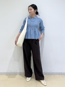 「ブラウンコーデ」｜「アイテム（カーディガン/ボレロ）」を使った、ik18さん（レディース・158cm）の秋コーディネート