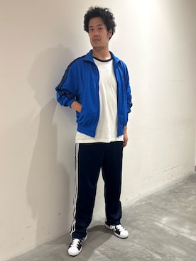 「アイテム（ジャージ）」を使った、HSさん（メンズ・186cm）の秋コーディネート