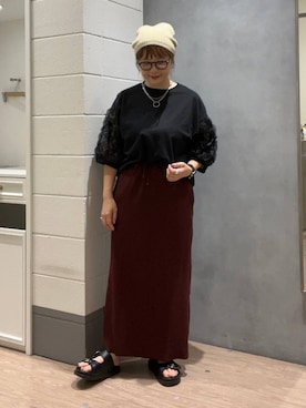 「アイテム（帽子）」を使った、m.pocさん（レディース・160cm・30代）の夏コーディネート