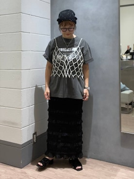 「アイテム（帽子）」を使った、m.pocさん（レディース・160cm・30代）の夏コーディネート