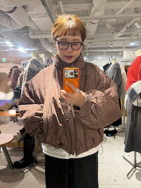 「アイテム（ピアス（両耳用））」を使った、m.pocさん（レディース・160cm・30代）の冬コーディネート