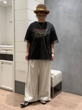 「アイテム（帽子）」を使った、m.pocさん（レディース・160cm・30代）の夏コーディネート
