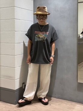 「アイテム（帽子）」を使った、m.pocさん（レディース・160cm・30代）の夏コーディネート