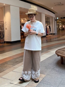 「アイテム（帽子）」を使った、m.pocさん（レディース・160cm・30代）の夏コーディネート