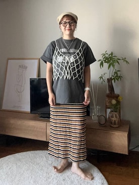 「アイテム（帽子）」を使った、m.pocさん（レディース・160cm・30代）の夏コーディネート