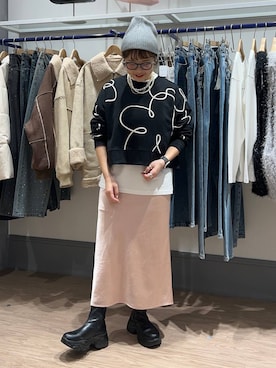 m.pocさんの「パールタレンネックレス　249411」を使ったコーディネート