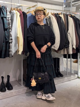 「アイテム（ピアス（両耳用））」を使った、m.pocさん（レディース・160cm・30代）の秋コーディネート