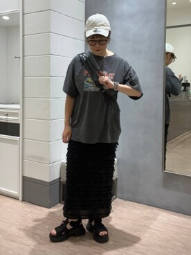 「アイテム（帽子）」を使った、m.pocさん（レディース・160cm・30代）の春コーディネート