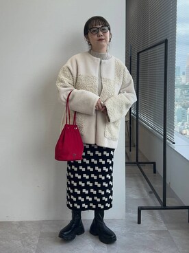 「アイテム（ブルゾン）」を使った、m.pocさん（レディース・160cm・30代）の秋コーディネート