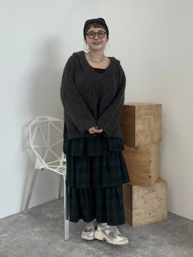 「アイテム（ピアス（両耳用））」を使った、m.pocさん（レディース・160cm・30代）の秋コーディネート