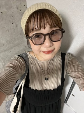 「アイテム（帽子）」を使った、m.pocさん（レディース・160cm・30代）の夏コーディネート