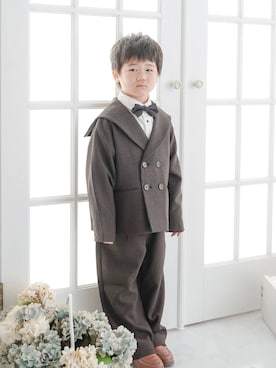 「アイテム（スラックス）」を使った、m.pocさん（キッズ・115cm・30代）の秋コーディネート