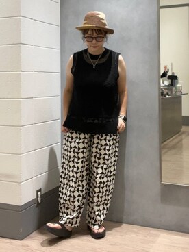 「アイテム（帽子）」を使った、m.pocさん（レディース・160cm・30代）の夏コーディネート