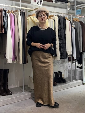 「LOWRYS FARM（ローリーズファーム）のリメイクフウウラケＬＳ 145816（スウェット）」を使った、m.pocさん（レディース・160cm・30代）の秋コーディネート