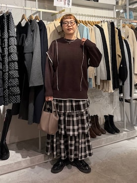 m.pocさん（レディース・160cm）の冬コーディネート