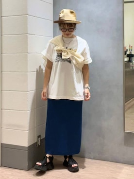 「アイテム（帽子）」を使った、m.pocさん（レディース・160cm・30代）の夏コーディネート