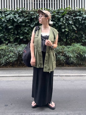 「アイテム（ピアス（両耳用））」を使った、m.pocさん（レディース・160cm・30代）の夏コーディネート
