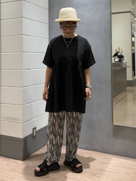 「アイテム（帽子）」を使った、m.pocさん（レディース・160cm・30代）の夏コーディネート