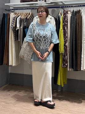 m.pocさんの「ＢＩＧプリントＴＥＥ　453241」を使ったコーディネート