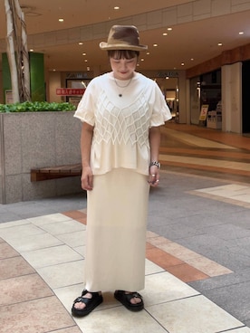 「アイテム（帽子）」を使った、m.pocさん（レディース・160cm・30代）の夏コーディネート