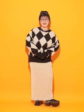 「アイテム（チョーカー）」を使った、m.pocさん（レディース・160cm・30代）の冬コーディネート