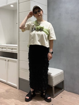 「アイテム（帽子）」を使った、m.pocさん（レディース・160cm・30代）の春コーディネート