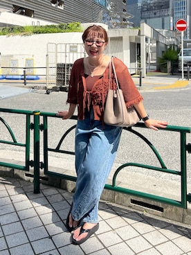 「LOWRYS FARM（ローリーズファーム）のステンレスフープチョーカー 127295（チョーカー）」を使った、m.pocさん（レディース・160cm・30代）の夏コーディネート