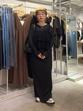 「アイテム（ベスト）」を使った、m.pocさん（レディース・160cm・30代）の夏コーディネート