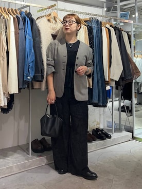 「アイテム（バレッタ/ヘアクリップ）」を使った、m.pocさん（レディース・160cm）の秋コーディネート