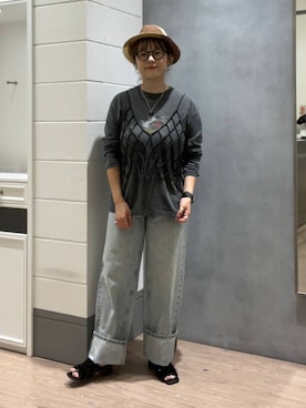 「アイテム（帽子）」を使った、m.pocさん（レディース・160cm・30代）の夏コーディネート