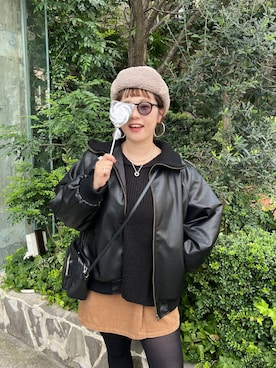 「アイテム（ピアス（両耳用））」を使った、m.pocさん（レディース・160cm・30代）の秋コーディネート