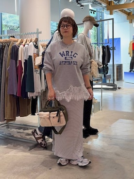 「LOWRYS FARM（ローリーズファーム）のアイテム（スカート）」を使った、m.pocさん（レディース・160cm）の秋コーディネート