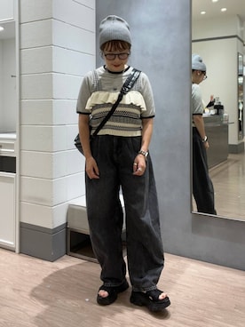 「アイテム（帽子）」を使った、m.pocさん（レディース・160cm・30代）の春コーディネート