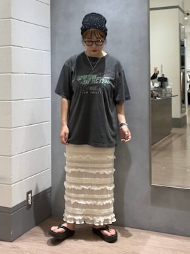 「アイテム（帽子）」を使った、m.pocさん（レディース・160cm・30代）の夏コーディネート