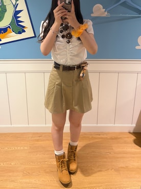 「Timberland（ティンバーランド）のアイテム（ブーツ）」を使った、sayapikiさん（レディース・165cm）の夏コーディネート