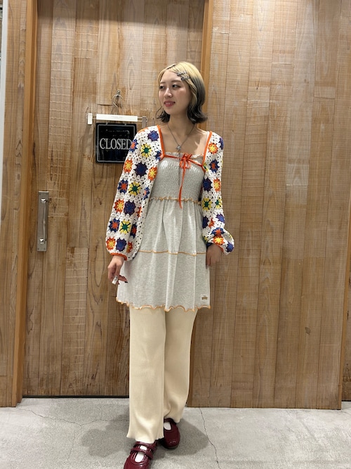 ハローサンフランシスコ クロシェボレロ付ティアードキャミワンピ ハローサンフランシスコ クロシェボレロ付きティアードキャミ