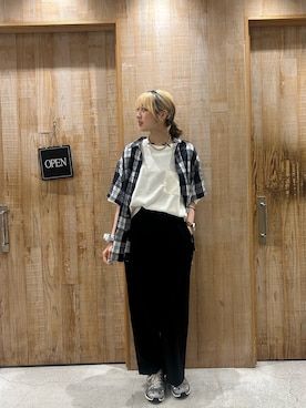 「CIAOPANIC TYPY（チャオパニックティピー）のアイテム」を使った、まほさん（レディース・165cm）の夏コーディネート
