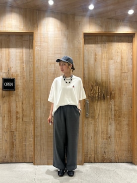 「アイテム（帽子）」を使った、まほさん（レディース・165cm・20代）の夏コーディネート