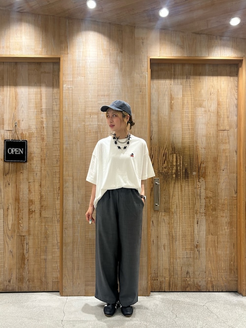 【ojisan】ユニセックスワンポイントサガラ刺繍半袖Tee