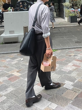 「Libra Cue（リブラ キュー）のアイテム」を使った、夢音さん（メンズ・177cm）の春コーディネート