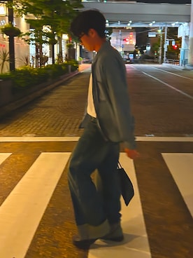 「Alfred Alex（アルフレッドアレックス）のアイテム（バッグ）」を使った、夢音さん（メンズ・179cm）の春コーディネート