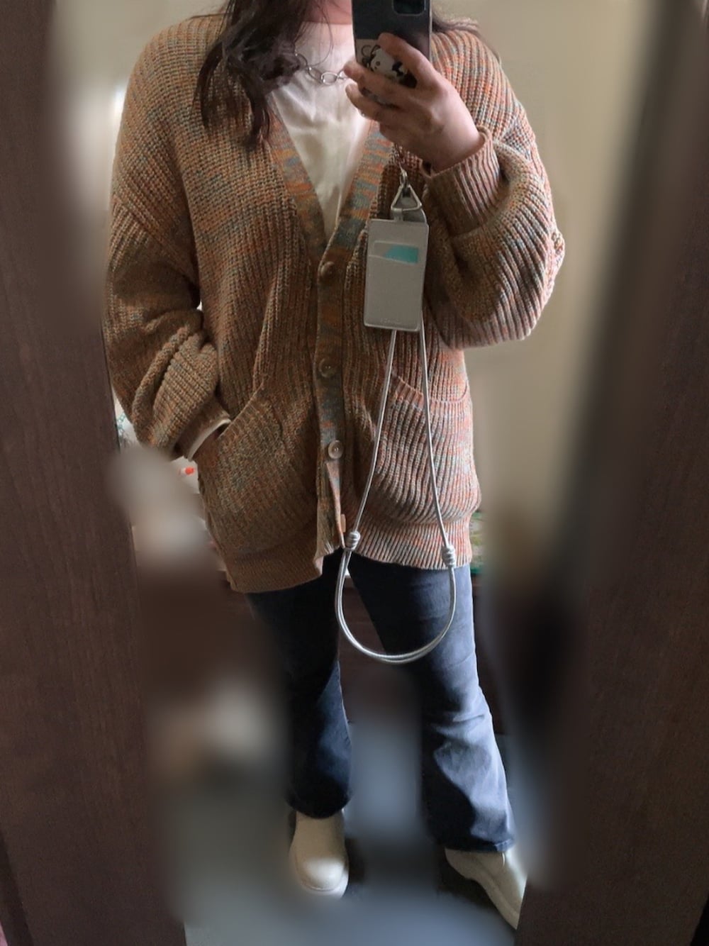 トモページ JEANASIS（ジーナシス）の「ハイウエストシルキーフレアデニム